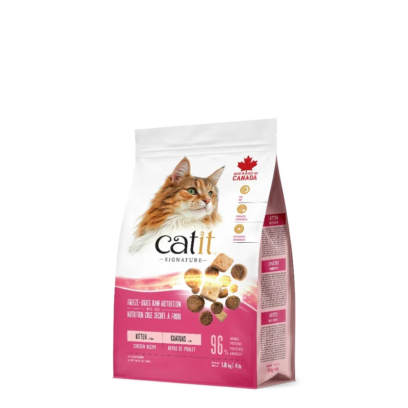 Nourriture Catit Signature avec cru séché à froid pour chatons - Repas de poulet - 1,8 kg (4 lb)