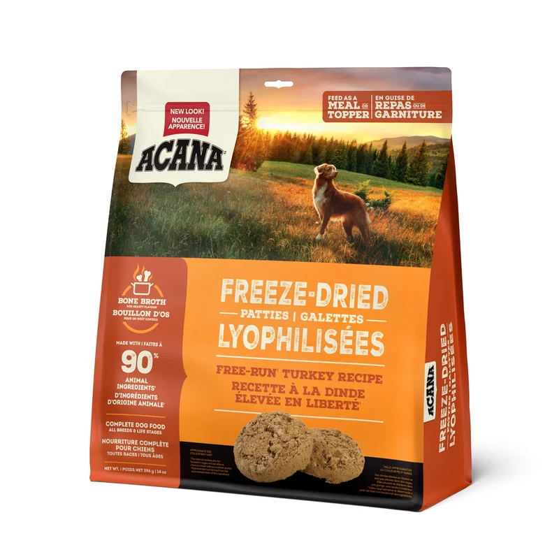 ACANA Galettes lyophilisés, Recette à la dinde élevé en liberté- 397gr