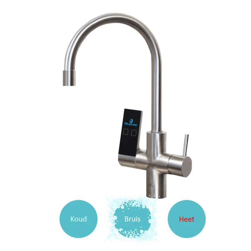 Robinet d'eau à 7 voies BluPura BluSeven avec refroidisseur d'eau sous le comptoir Habit Box de votre choix