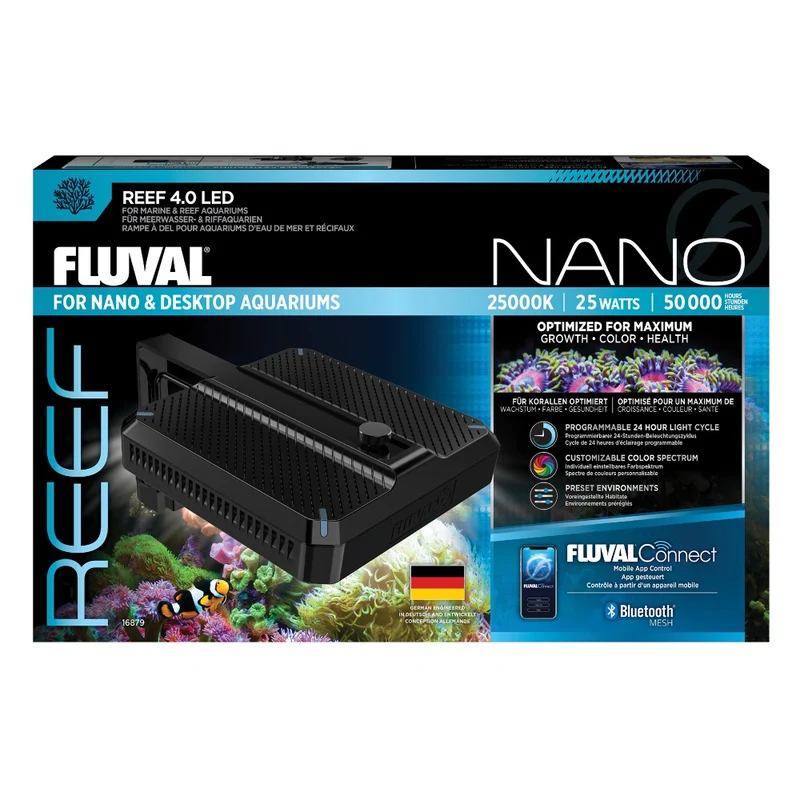 Lampe à DEL Reef 4.0 Nano Fluval - 25 W - 14,7 x 14,7 cm (5,7 x 5,7 po)