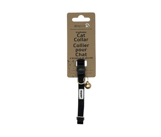 Dexypaws Collier En Polyester Pour Chat, Noir