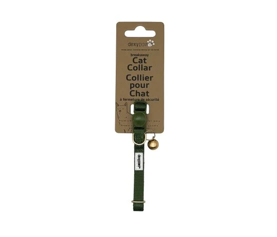 Dexypaws Collier En Polyester Pour Chat, Vert