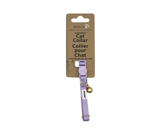 Dexypaws Collier En Polyester Pour Chat, Lilas