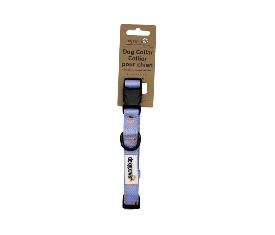Dexypaws Collier En Polyester Pour Chien, Bleu Ciel à Motifs De Mandarines