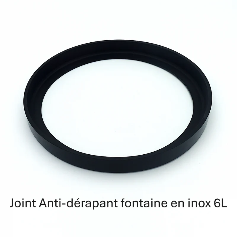 Joint antidérapant pour fontaines filtrantes en acier inoxydable