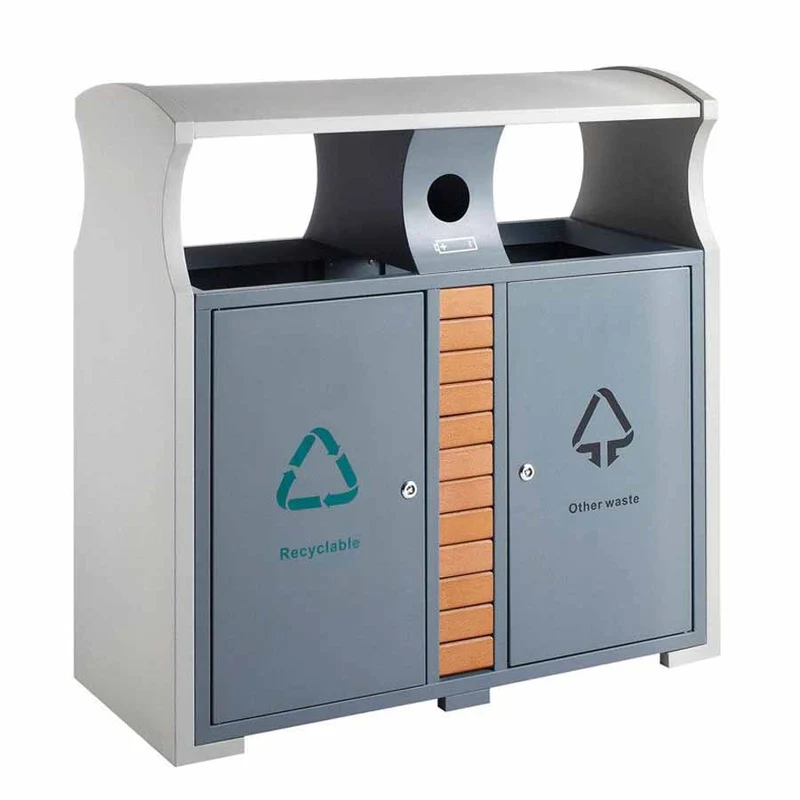 Poubelle extérieure avec séparation des déchets 2 x 39 Ltr.