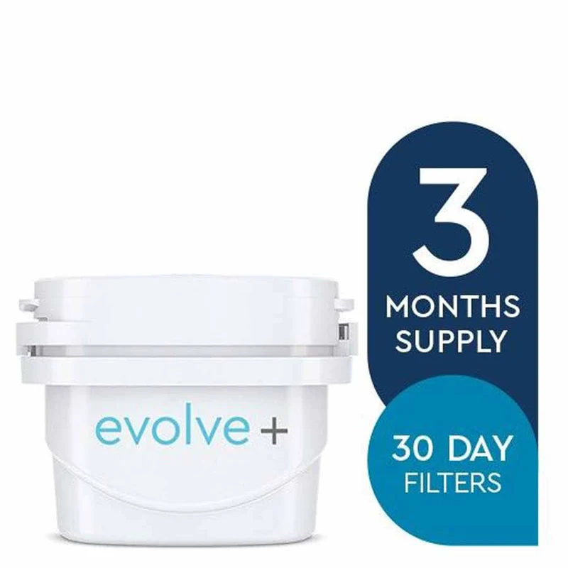 Lot de 3 filtres à eau à vie unique Aqua Optima Evolve+ | 3 x 100 litres | Filtre de rechange Aqua Optima, Brita® Maxtra®, Maxtra+®