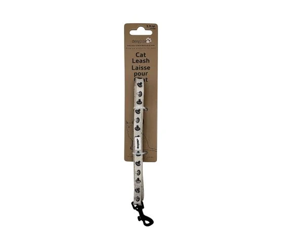 Dexypaws Laisse En Polyester Pour Chat, Grise à Motifs De Champignons 5'