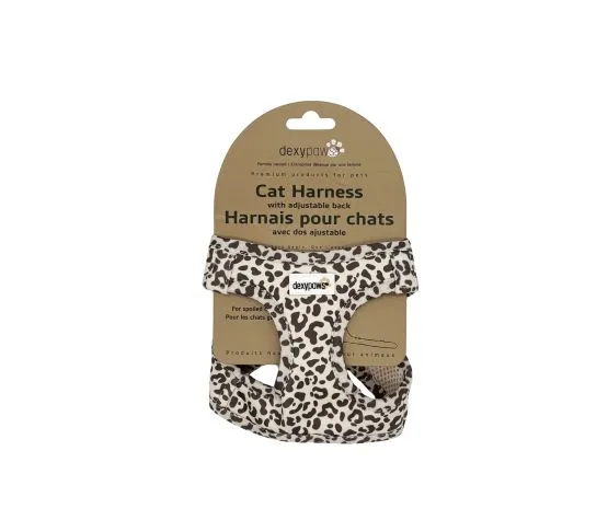 Dexypaws Harnais En Néoprène Pour Chat, Motifs Léopard