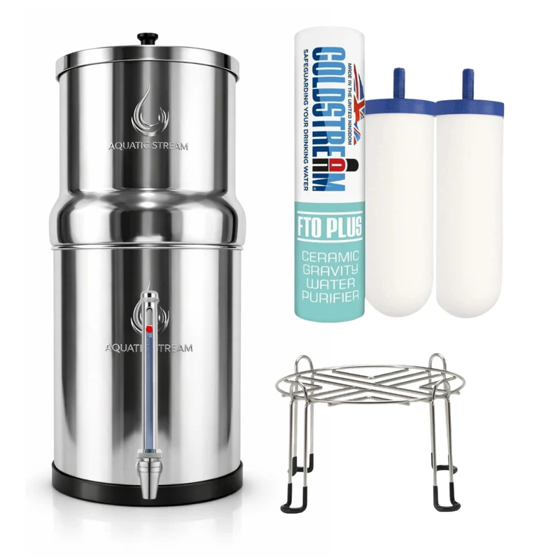 Pack Aquaticstream 8,5 L – 2 FTO+, base inox et robinet avec niveau