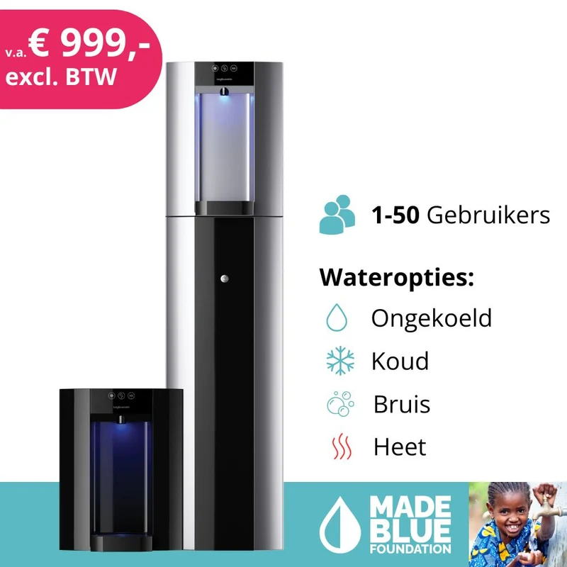 Fontaine à eau du réseau Habit Premium eau froide/ambiante/gazeuse et/ou chaude | 1 à 50 utilisateurs (50 litres/heure)