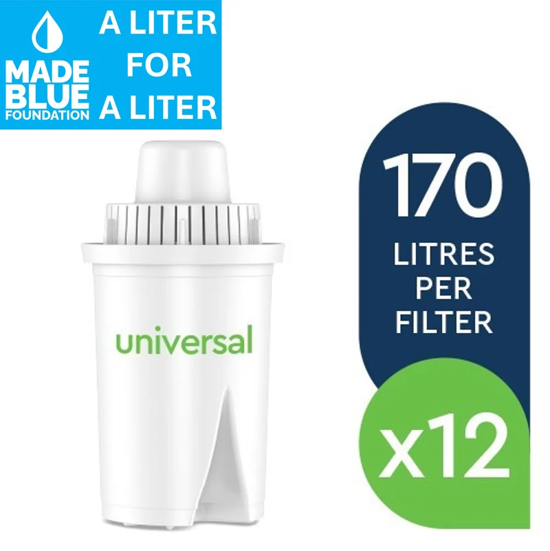 12 x cartouches filtrantes de remplacement pour filtre à eau Brita® Classic® ? Lot de 12 filtres à eau universels Aqua Optima | 1800 litres