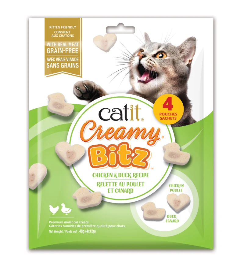 GÂTERIES CATIT CREAMY BITZ Poulet et canard