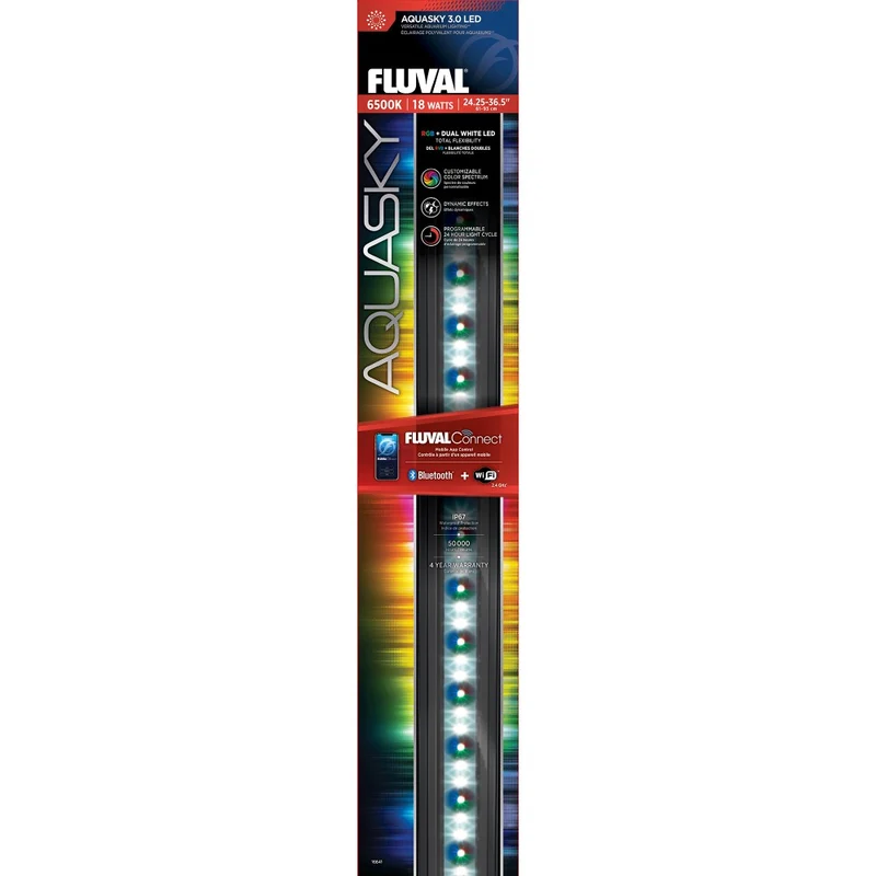 Rampe d’éclairage à DEL Aquasky 3.0 Fluval - 18 W - 61-93 cm (24,25-36,5 po)