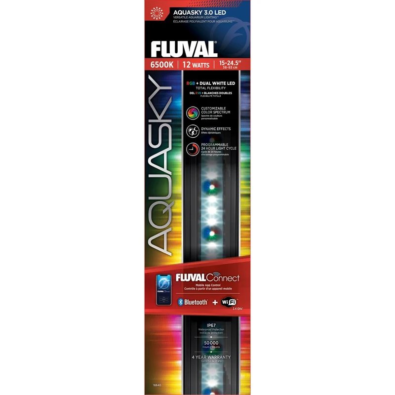 Rampe d’éclairage à DEL Aquasky 3.0 Fluval - 12 W - 38-63 cm (15-24 po)