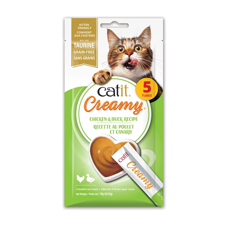 Catit Creamy poulet et canard paquet de 5