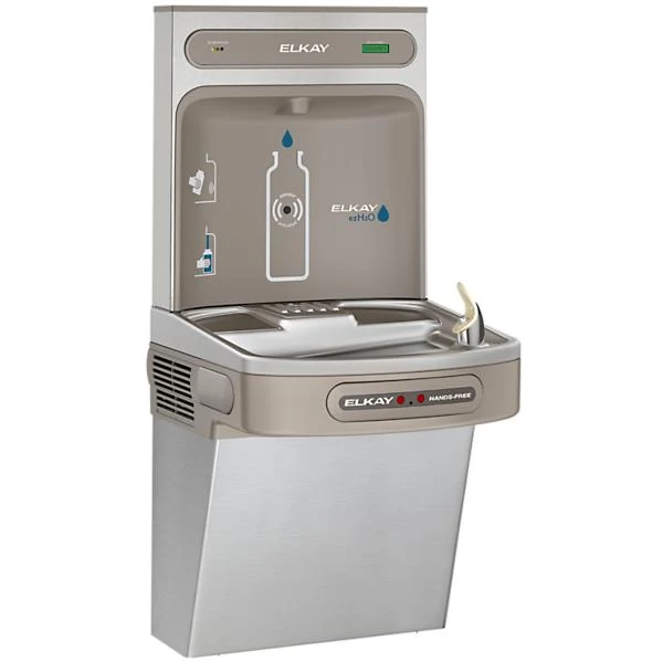 Fontaine à eau sans contact Elkay LZO8WSS2KN avec remplissage ultra-rapide des bouteilles – Acier inoxydable – Idéale pour les écoles et les salles de sport | Jusqu'à 5,7 litres par minute – Max. 30 L/h