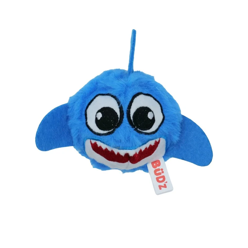 Bud'z Jouet en caoutchouc pour chien - Balle à pointes - Enveloppée - Requin - 6.5 cm