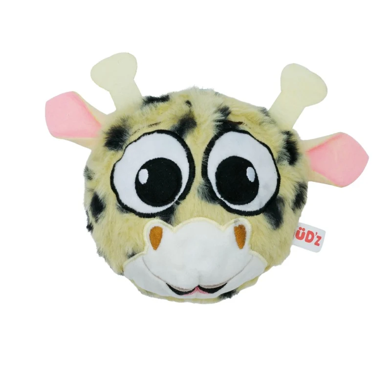 Bud'z Jouet en caoutchouc pour chien - Balle à pointes - Enveloppée - Girafe - 10 cm