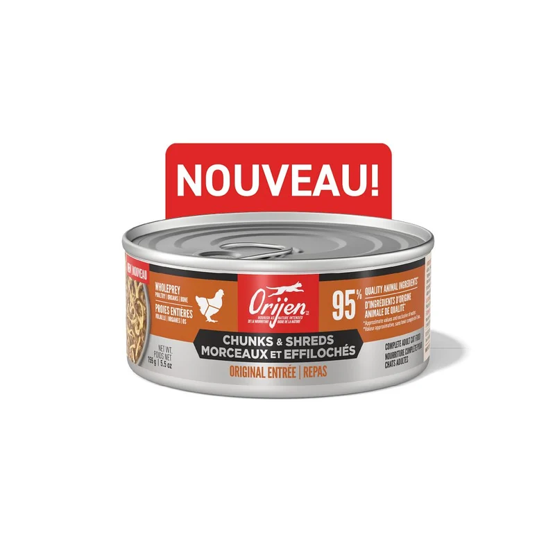 ORIJEN Chat Morceaux et effilochés / poulet 155 gr