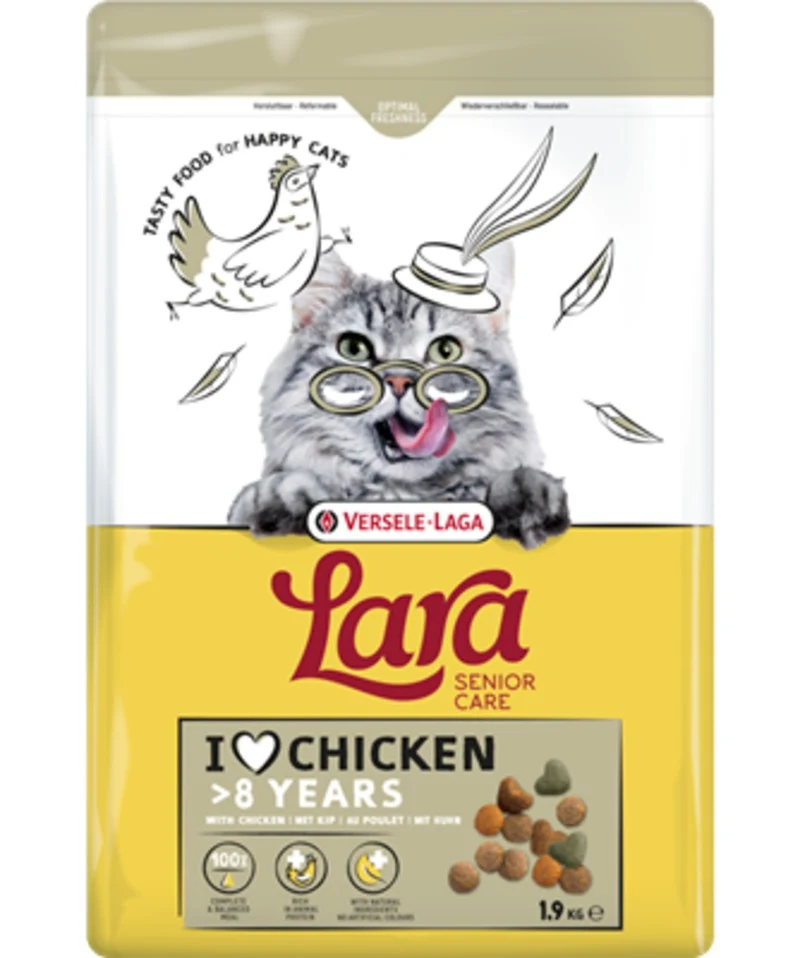 Versele-Laga Nourriture pour chat âgé Lara Care - Saveur de poulet - 1.9 kg