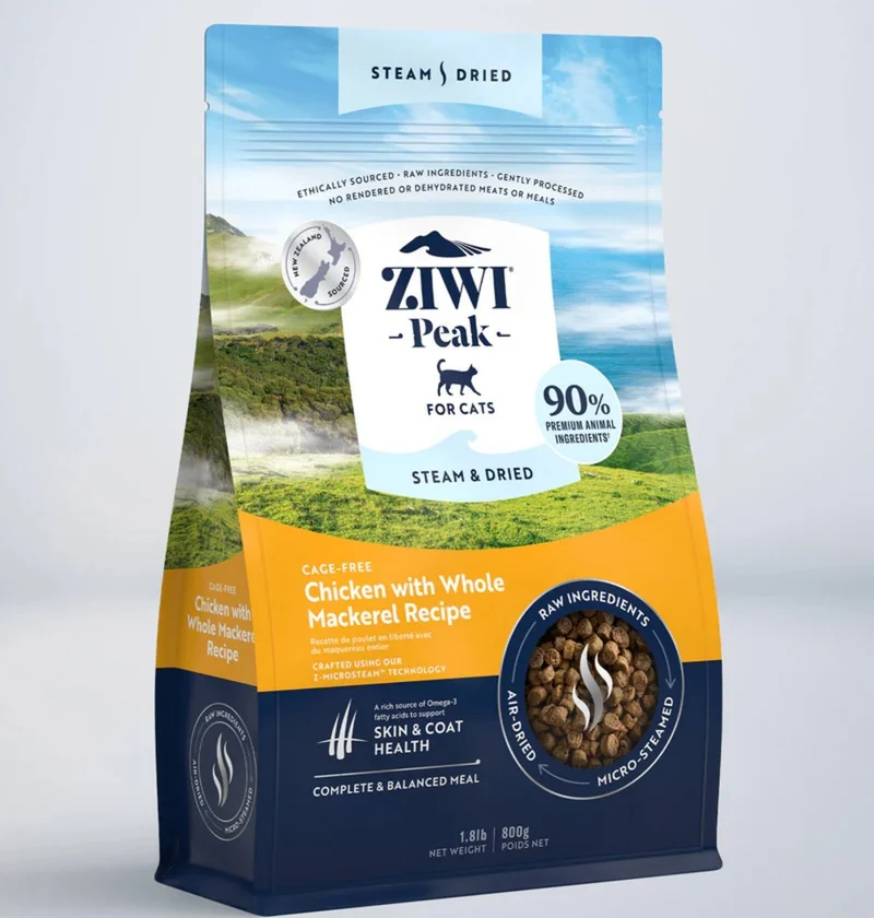 Ziwi Nourriture pour chat Steam & Dried - Poulet et maquereau