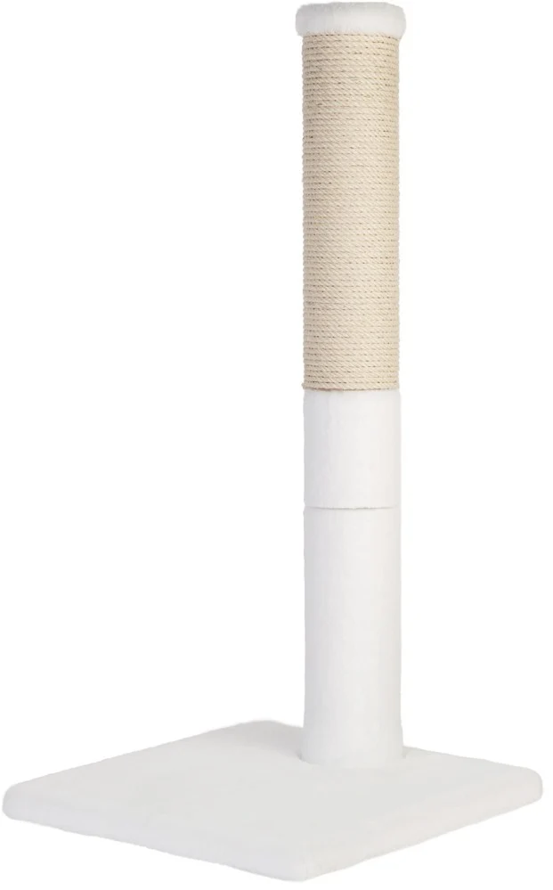 Noba Evolution - 4 en 1 Griffoir Évolutif - Fausse fourrure blanche / Corde beige naturelle