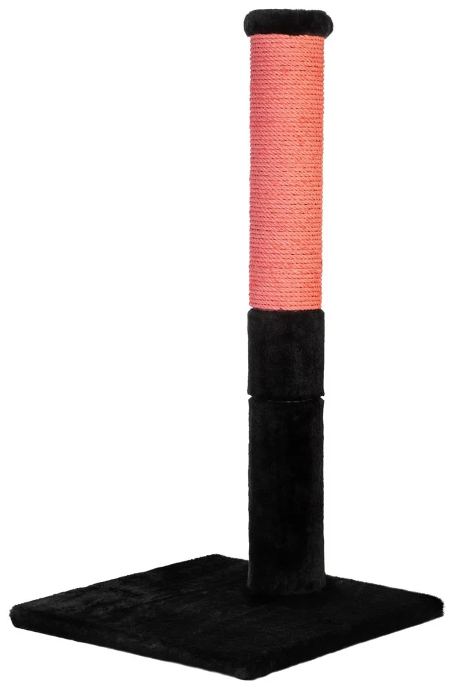 Noba Evolution - 4 en 1 Griffoir Évolutif - Fausse fourrure noire / Corde rose