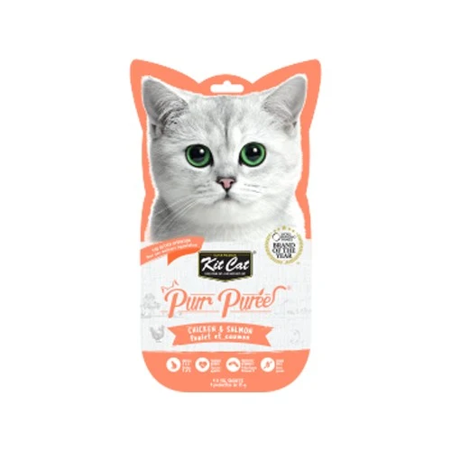 Kit Cat Purr Purées - Poulet et saumon