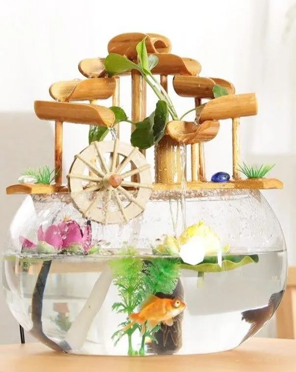 Fontaine bambou intérieur cuisine