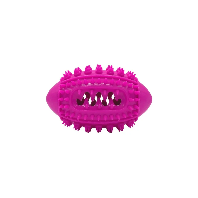 Bud'z Jouet en caoutchouc pour chien - Ballon de football - Rose - 15 cm