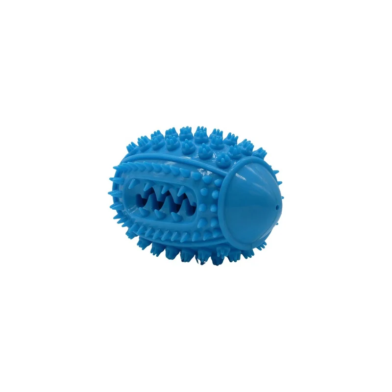 Bud'z Jouet en caoutchouc pour chien - Ballon de football - Bleu - 15 cm