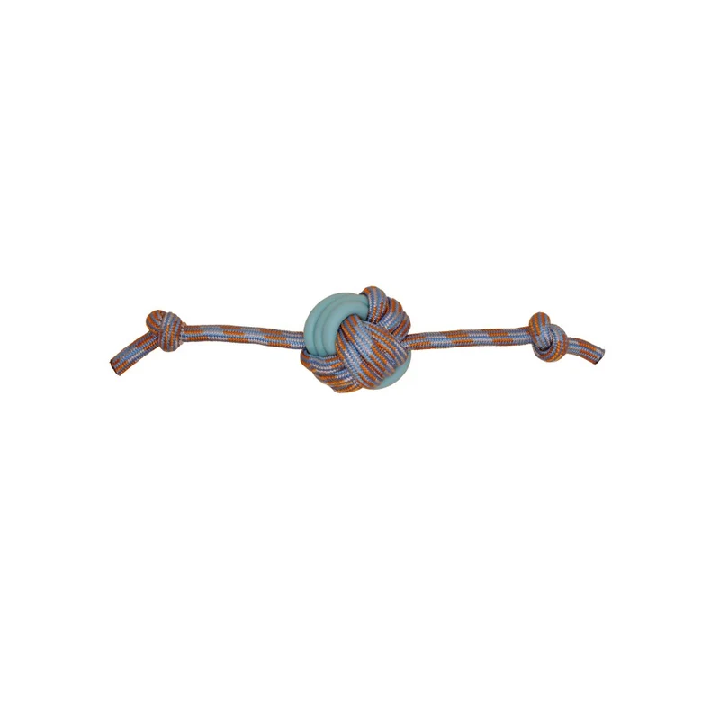 Bud'z Jouet de corde flottante pour chien - Pomme de touline - Orange et bleu - 33 cm
