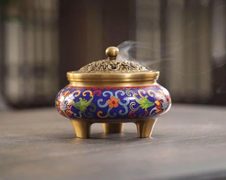 Brûleur d'encens en laiton
