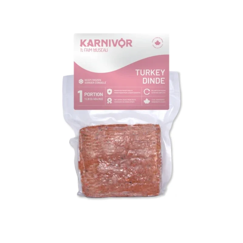 Nourriture crue pour chien Karnivor - Dinde