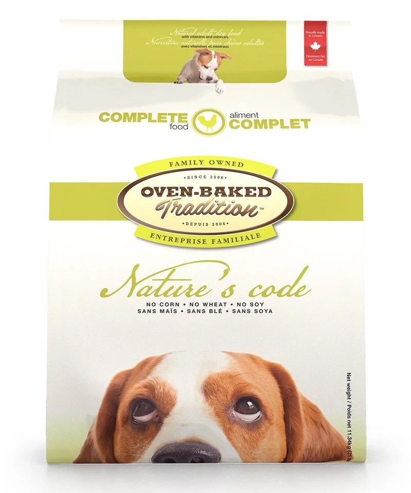 Oven-Baked Tradition Nature's Code nourriture sèche pour chien - Poulet 25 lbs