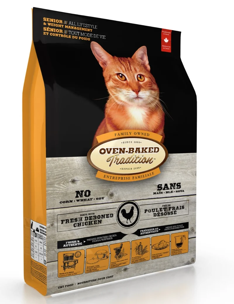 Oven-Baked Tradition Nourriture sèche pour chat sénior / Contrôle du poids - Poulet