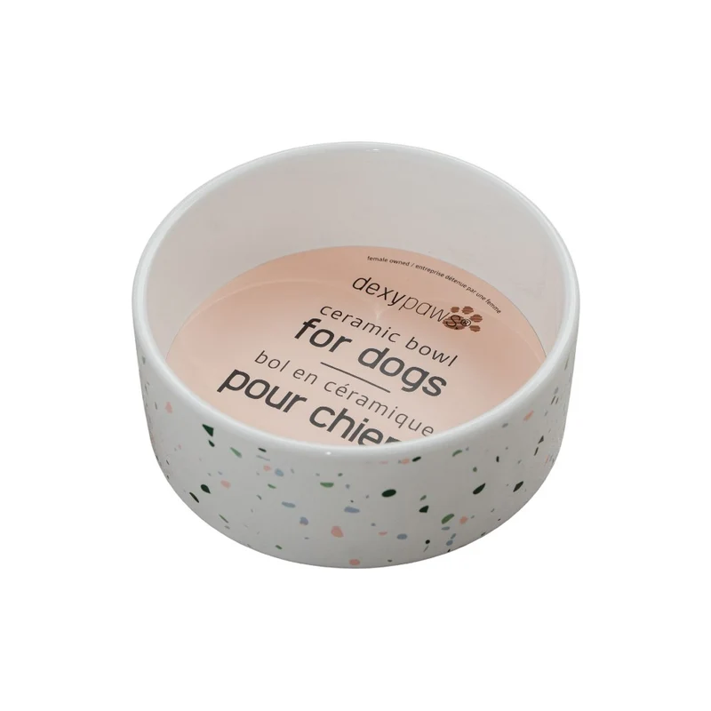 Dexypaws Bol en céramique pour Chien - Terrazzo