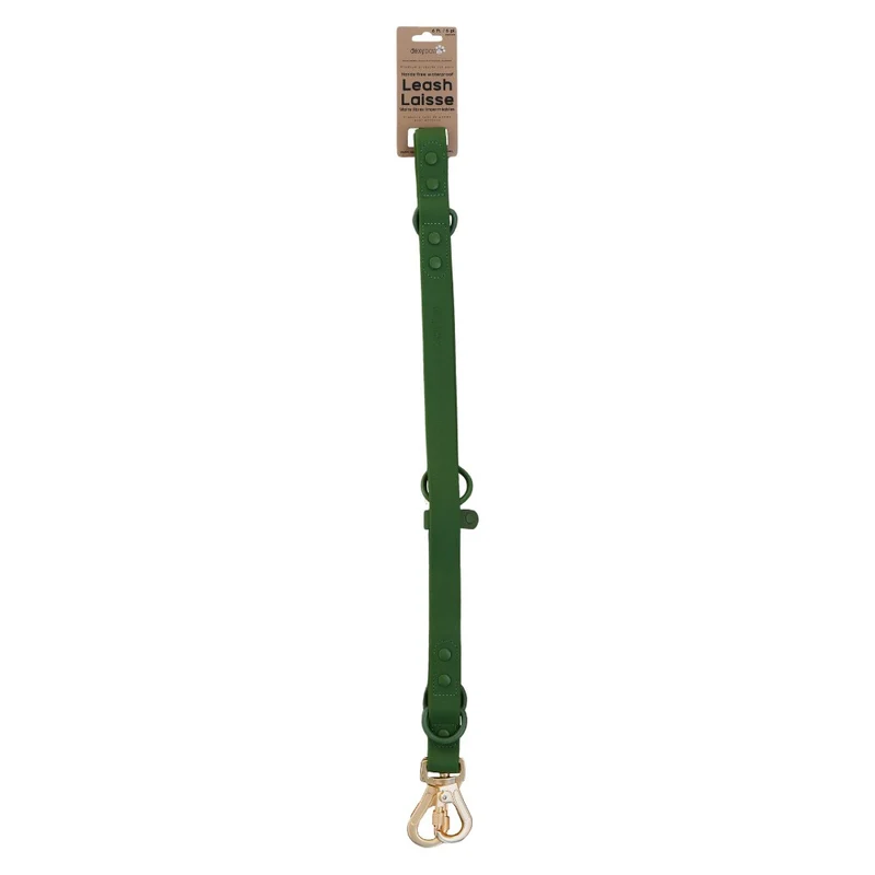 Dexypaws Laisse "Mains Libre" imperméable pour chien - Vert camouflage - 6 pieds