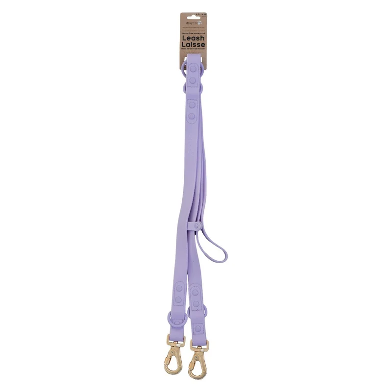 Dexypaws Laisse "Mains Libre" imperméable pour chien - Lilas - 6 pieds
