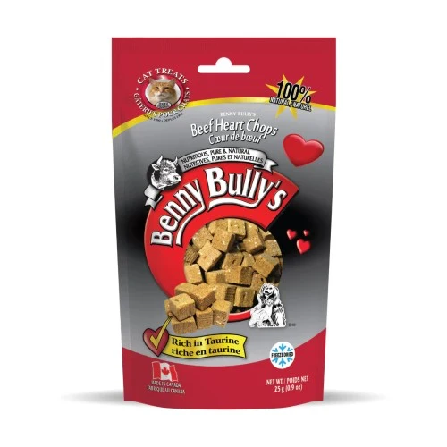 Benny Bully's Gâteries pour chat - Foie boeuf & coeurs - 25 gr