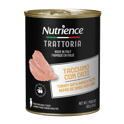 Conserve pour chien Nutrience Trattoria 400 gr - Pâté à la dinde avec orge