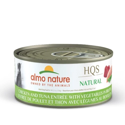 Almo Nature HQS Natural chien - Entrée de poulet et thon avec légumes au bouillon