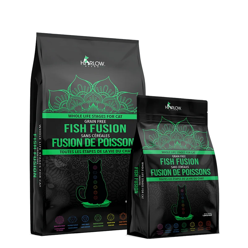 HARLOW BLEND 4 lbs - FUSION DE POISSON SANS CÉRÉALES PALEO LINE - FORMULE POUR CHAT