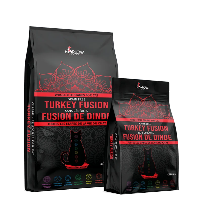 HARLOW BLEND 4 lbs - FUSION DE DINDE SANS CÉRÉALES PALEO LINE - FORMULE POUR CHAT