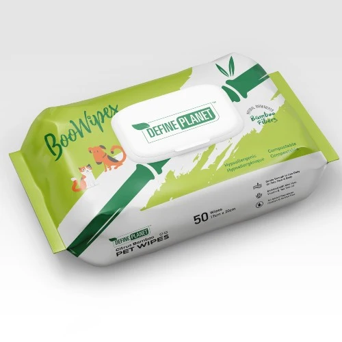 Define Planet "Boowipes" Lingettes tout usage en fibre de bambou, Parfum de citron