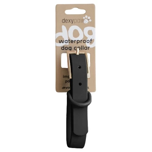 Dexypaws Collier imperméable pour chien, Noir