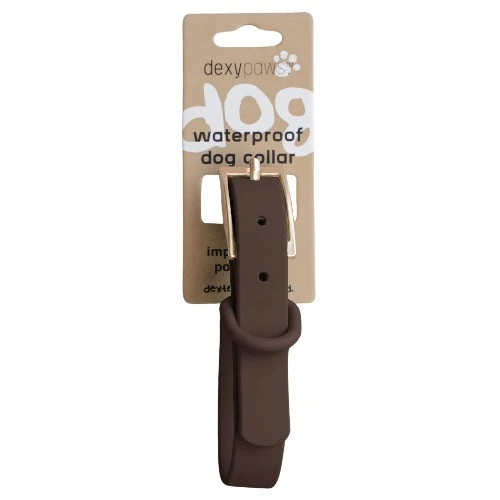 Dexypaws Collier imperméable pour chien, Espresso