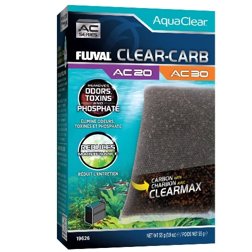 Fluval Masse filtrante Clear-Carb pour filtre à moteur AC20/AC30 AquaClear - 55 gr