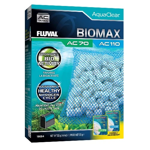 Fluval Masse filtrante BIOMAX pour filtre à moteur AC70/AC110 AquaClear - 125 gr